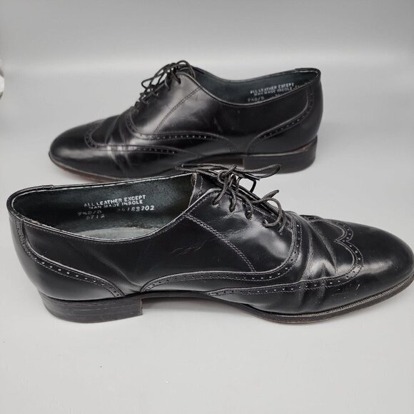 VTG Hanover Sheppard Signature Wingtip Black Leather Shoes Men’s 9.5 USA 5712 main image 9